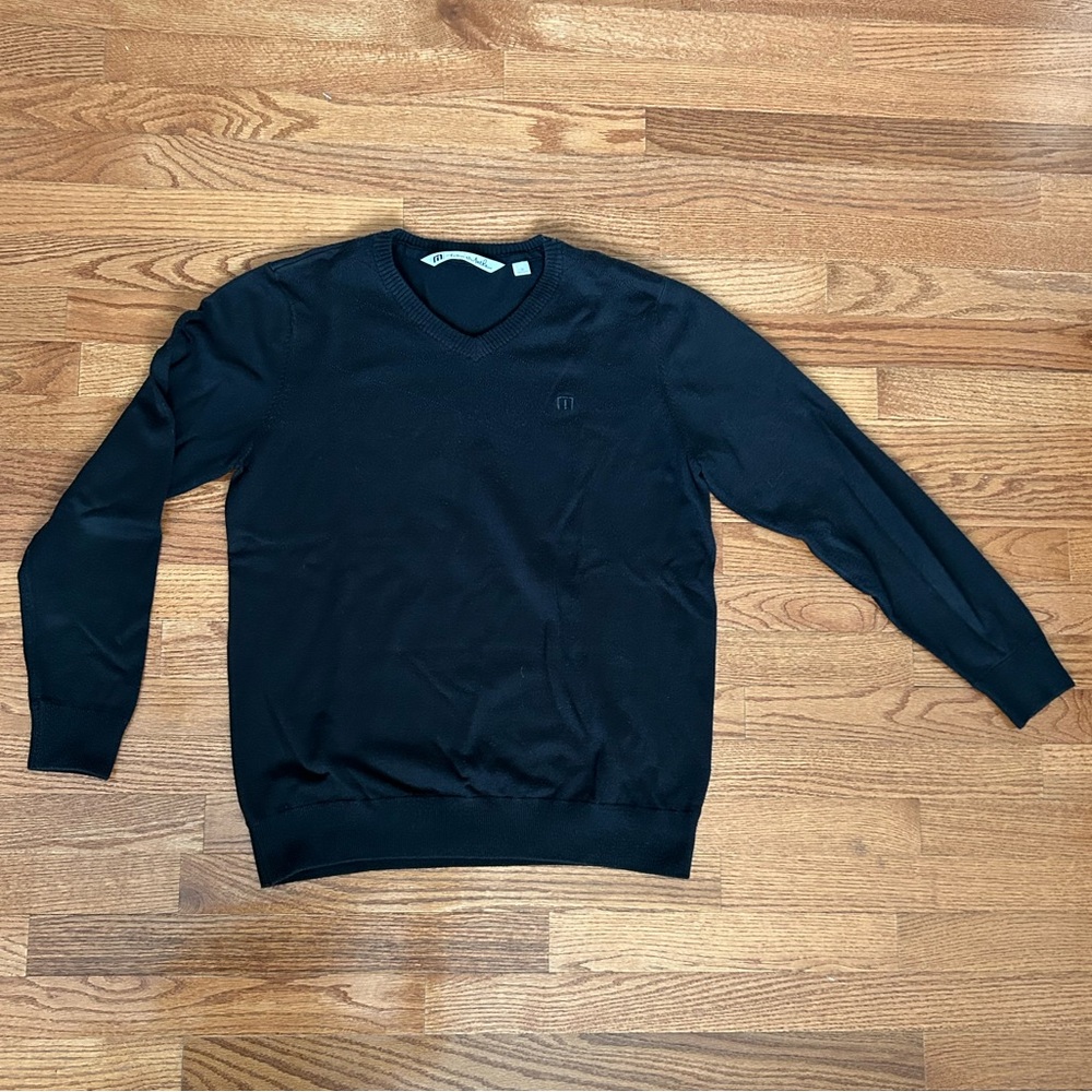 Travis Mathew Merino‎ Wool V Neck Pullover Sweater Men’s Medium EUC